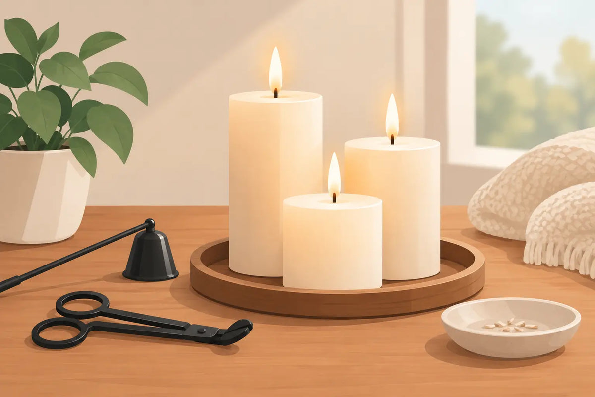 How to Burn Pillar Candles Beautifully and Safely