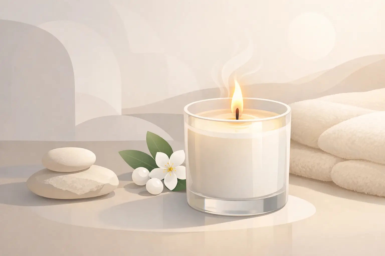 White Musk Scented Candle for Soft Luxury