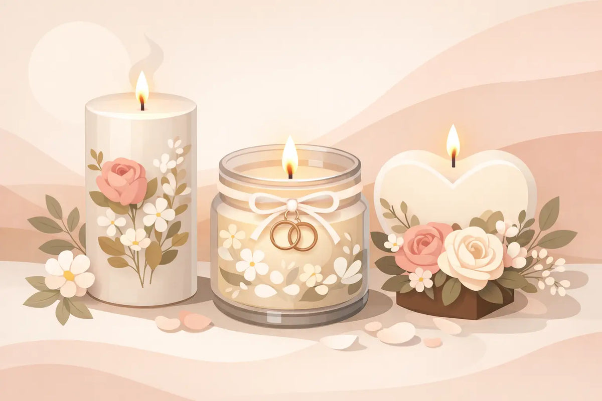 Wedding Floral Candles That Feel Like a Keepsake
