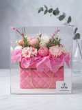 Wické Dark Pink Floral Purse Candle Bouquet — hand-poured in Canada