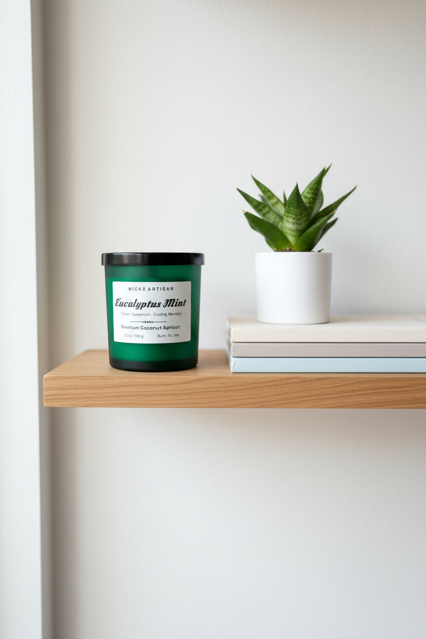 Eucalyptus Mint candle by Wické, hand-poured in small batches in Canada