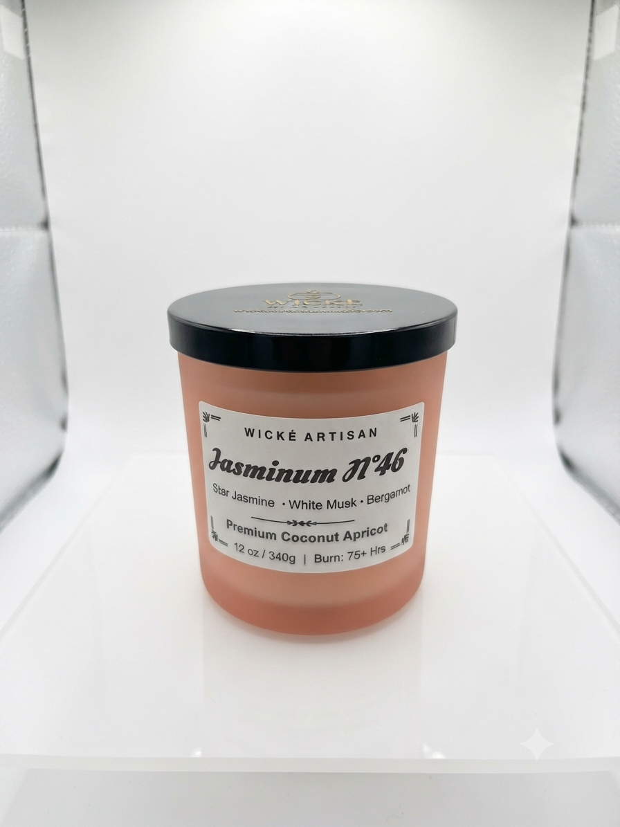 Jasminum Nº46 Artisan Candle | Luxury Jasmine & White Musk Coconut Apricot Wax