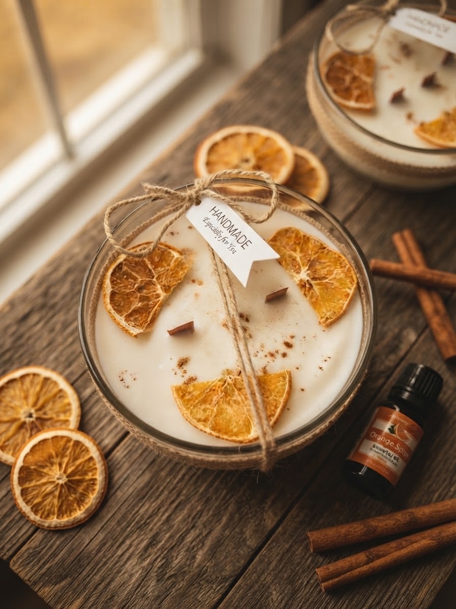 Dried Flower Bowl Candle 15 oz | Made for a Candle Warmer