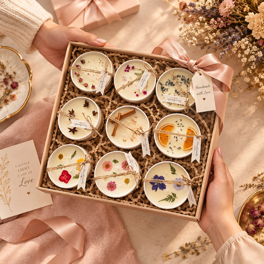 Pressed Flower Keepsake Candle | Gift Boxed, 9 oz
